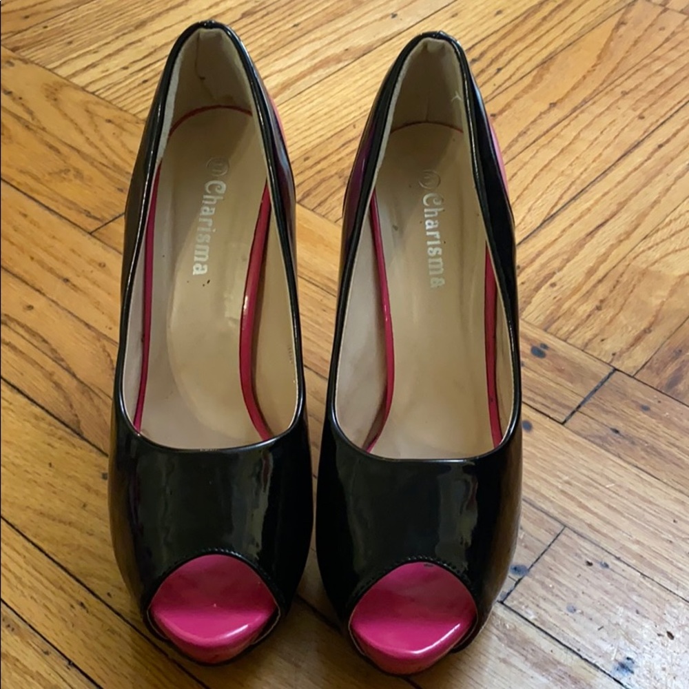 Black and Pink open toe Size 41